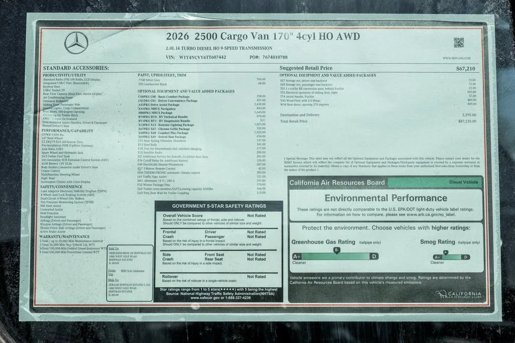 New 2026 Silver Gray Mercedes-Benz Cargo 170 WB image 61