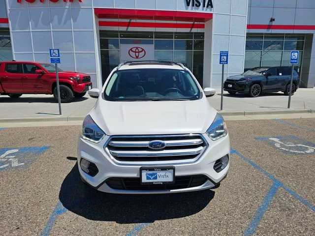 Used 2018 White Platinum Clearcoat Metallic Ford Titanium image 2