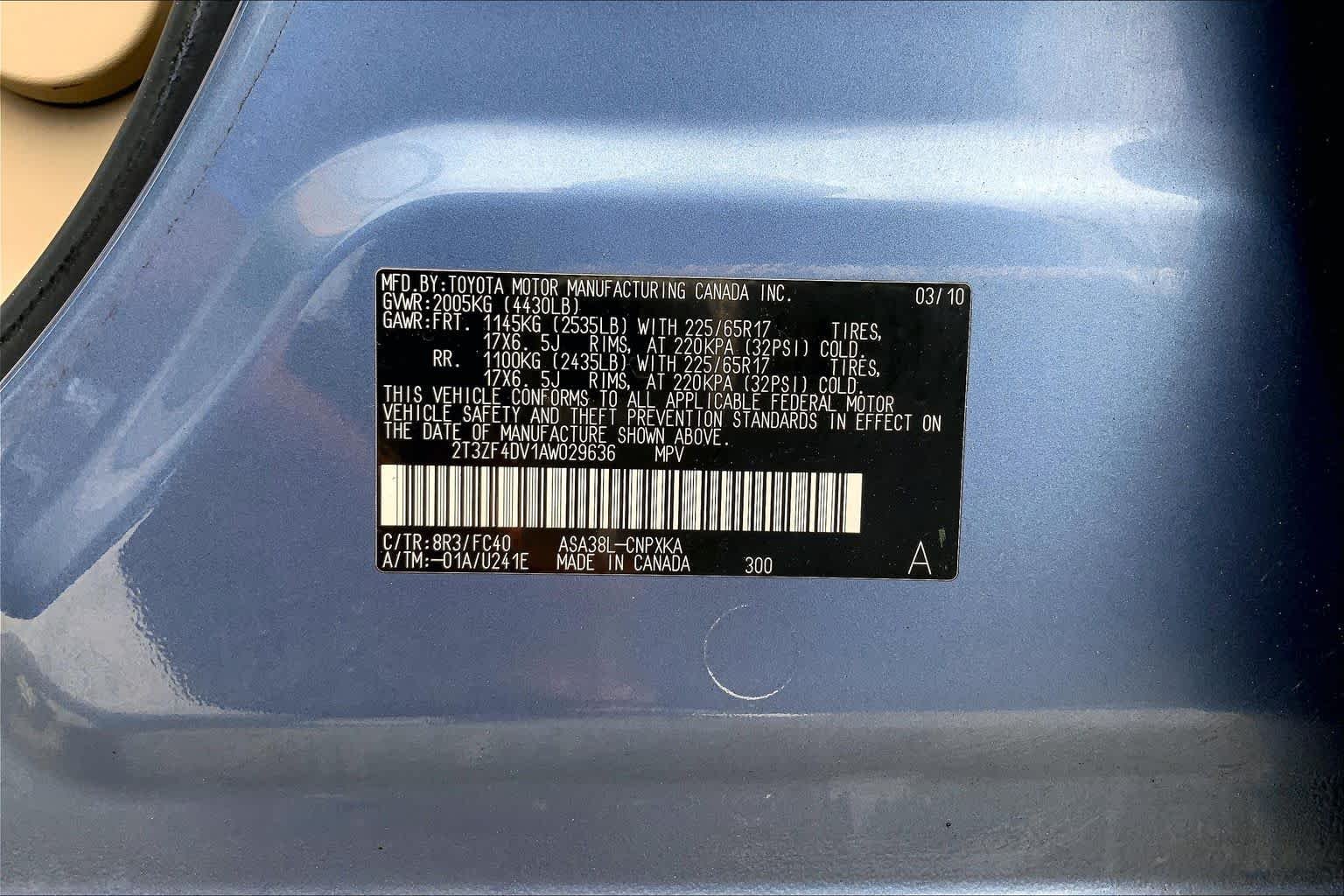 Used 2010 Pacific Blue Metallic Toyota  image 34