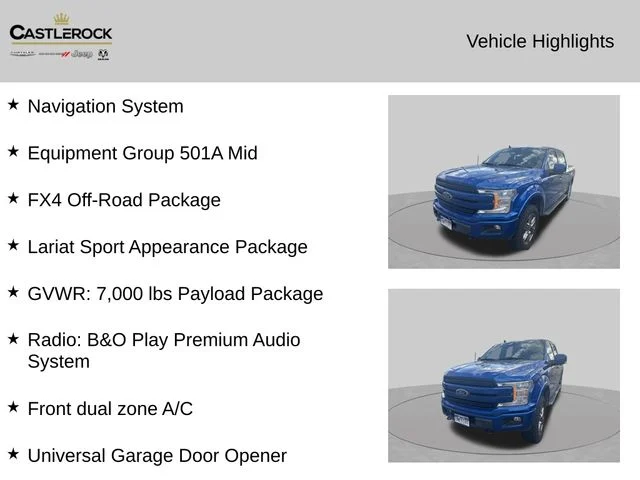 Used 2018 Blue Ford Lariat image 2
