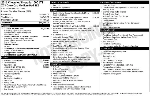 2016 Chevrolet Silverado 1500 LTZ Z71