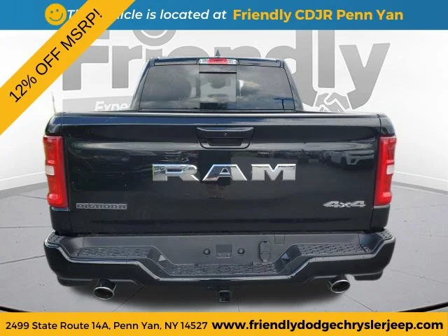 New 2026 Diamond Black Crystal Pearl-Coat Exterior Paint RAM Big Horn/Lone Star image 4