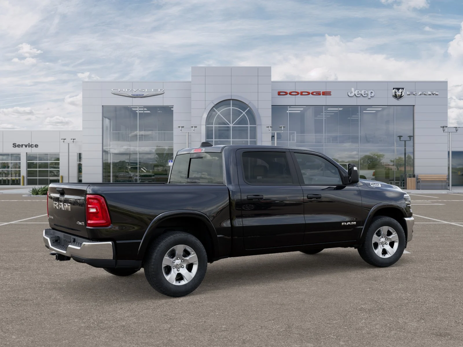 New 2025 Diamond Black Crystal Pearl-Coat Exterior Paint RAM Big Horn/Lone Star image 31