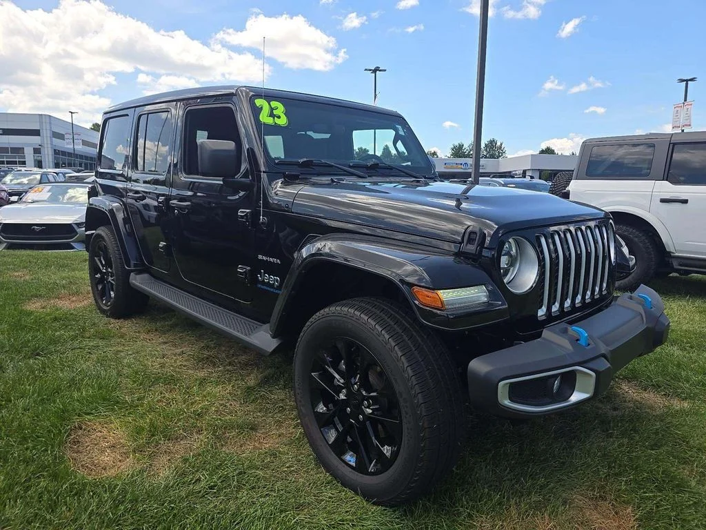 Used 2023 Black Jeep Sahara 4xe image 3