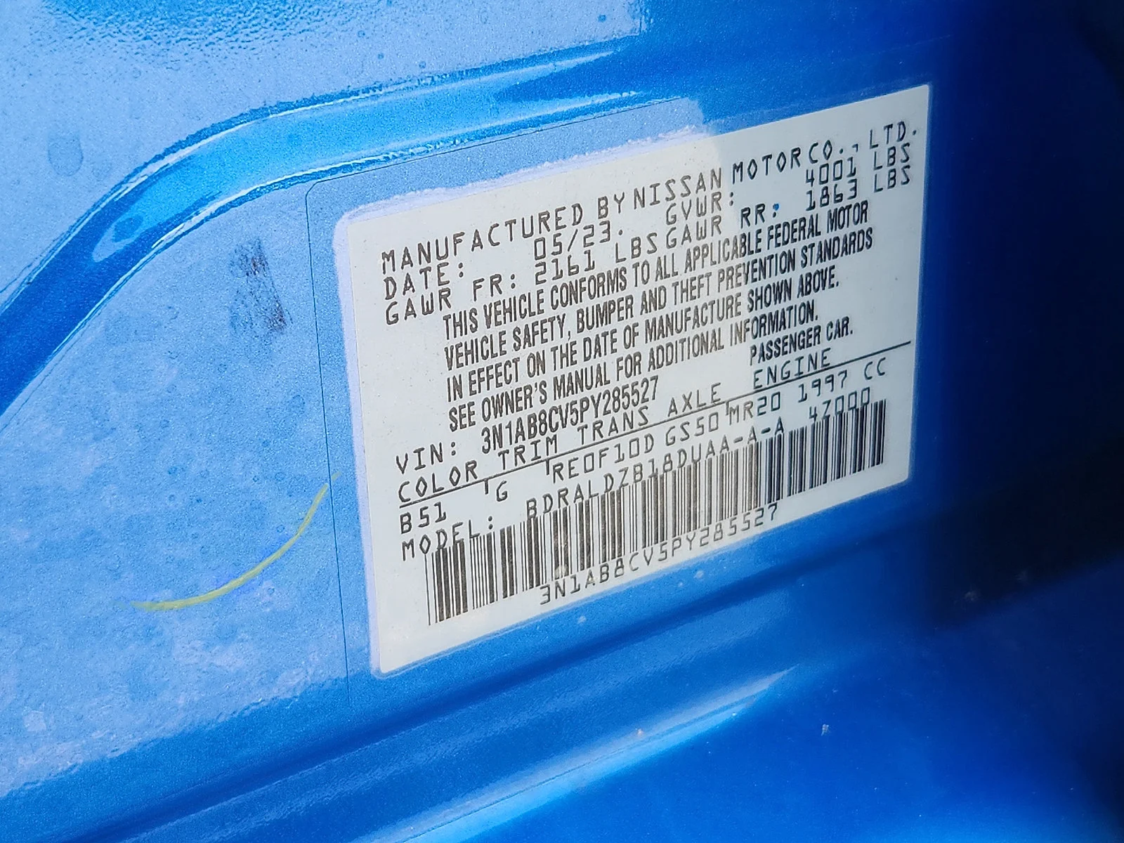 Used 2023 Electric Blue Metallic Nissan SV image 23