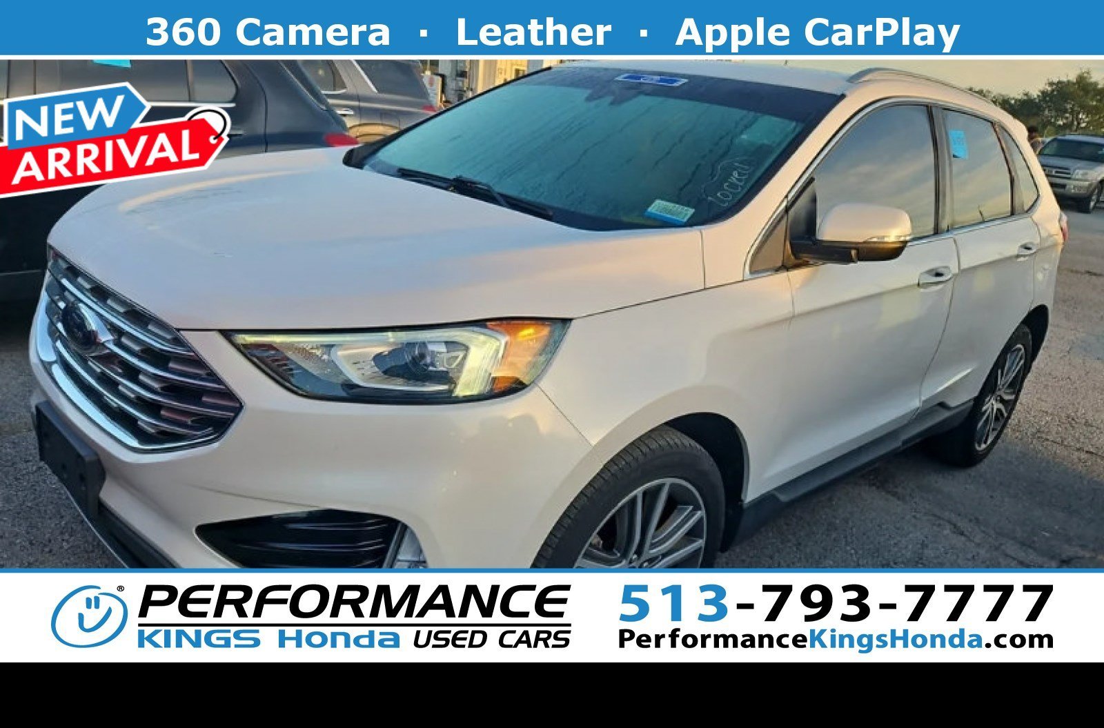 Used 2019 White Platinum Clearcoat Metallic Ford Titanium image 1