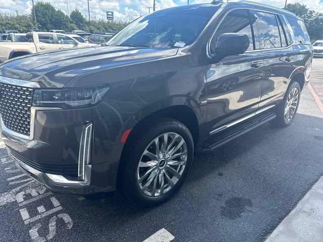 Used 2021 DARK MOCHA METALLIC Cadillac Premium Luxury image 2