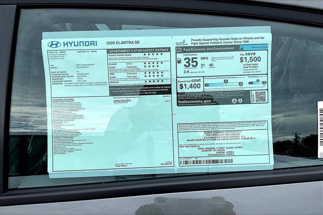 New 2026 Gray Hyundai SE image 28
