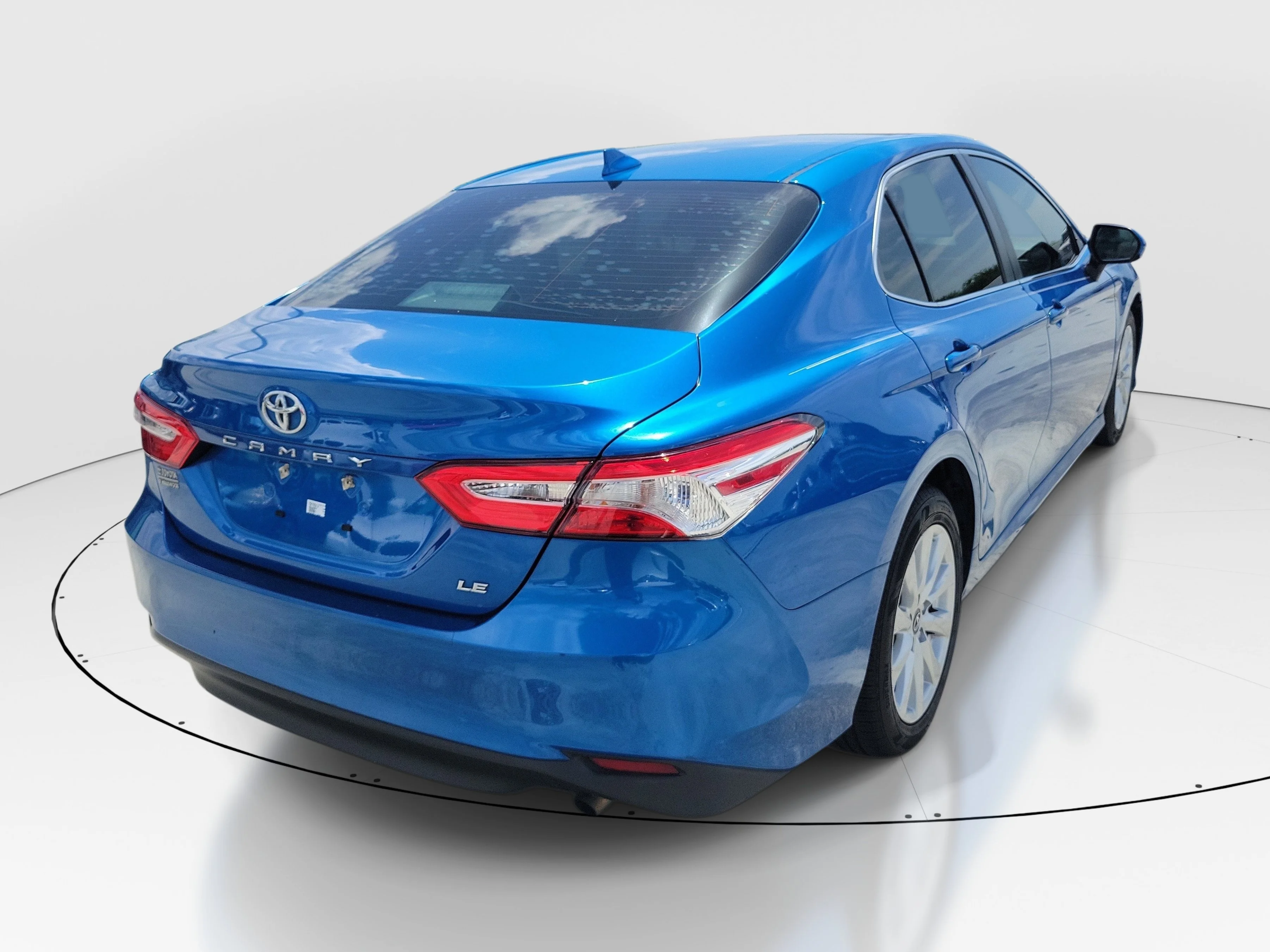 Used 2019 Blue Streak Metallic Toyota LE image 6