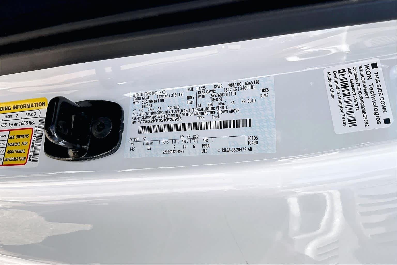 Used 2025 Oxford White Ford STX image 33