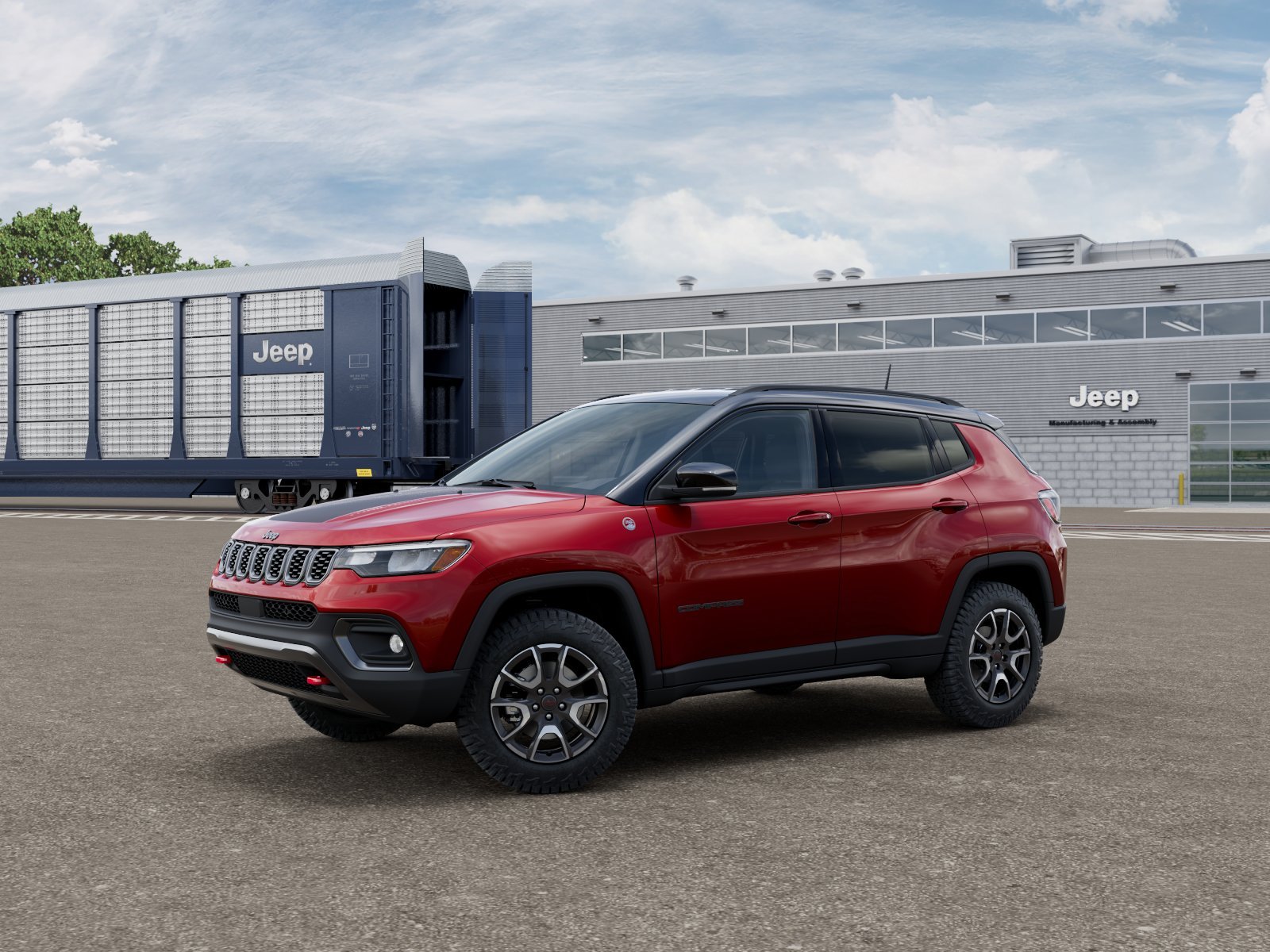 New 2026 Red Hot Pearl-Coat Exterior Paint Jeep Trailhawk image 1