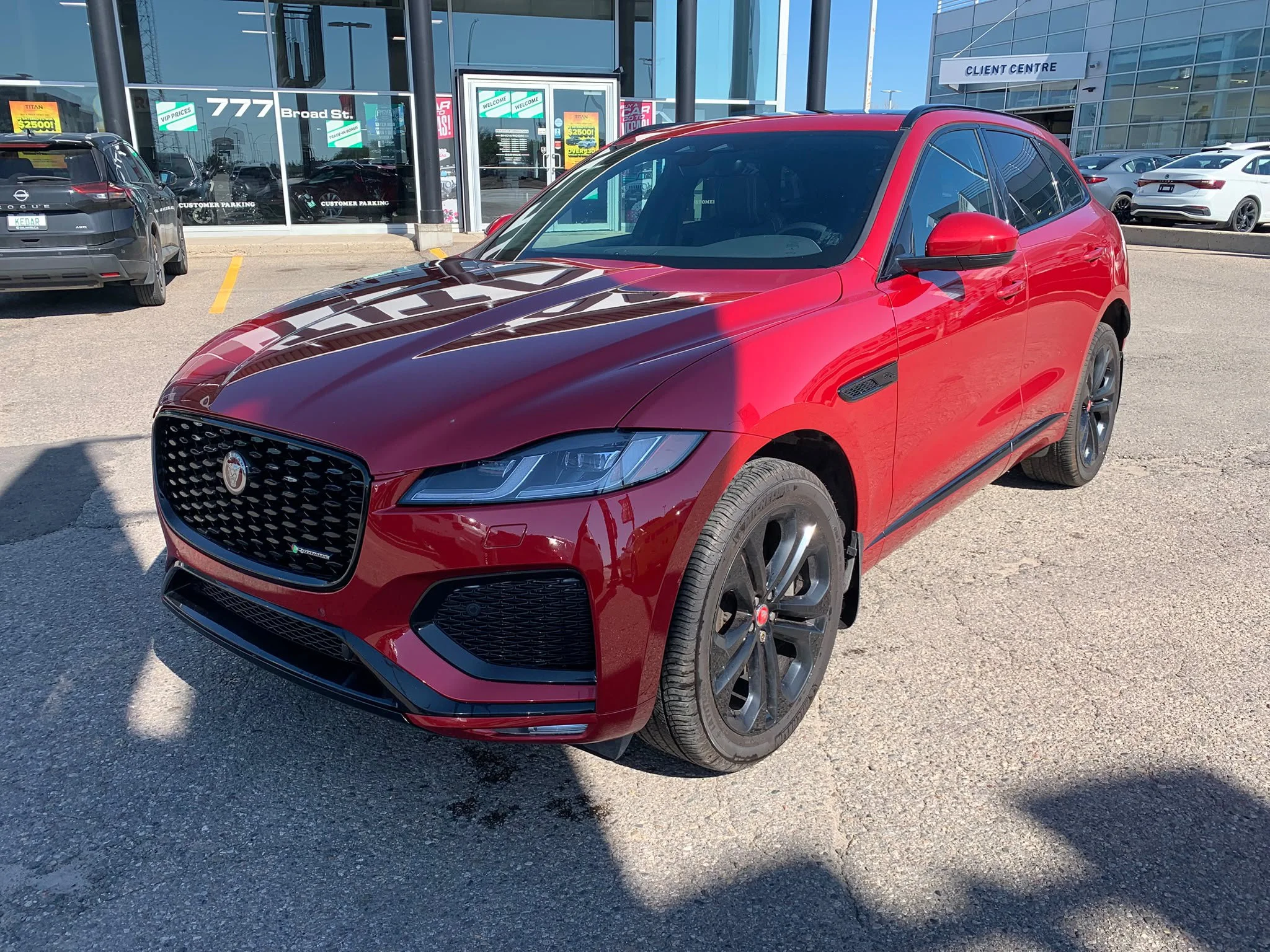 Certified Used 2023 Firenze Red Metallic Jaguar P250 R-Dynamic S AWD*Adaptive Cruise | Nav | Htd Leather | Pano Roof | Htd Wheel | Meridian Sound image 2