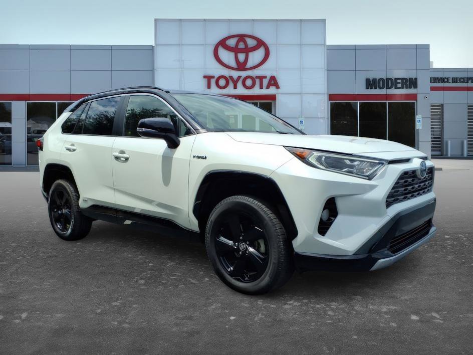 Used 2021 Blizzard Pearl/Midnight Black Metallic Toyota Hybrid XSE image 8