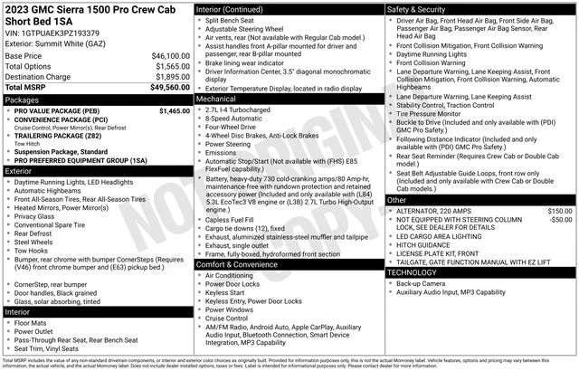 Used 2023 White GMC Pro image 7