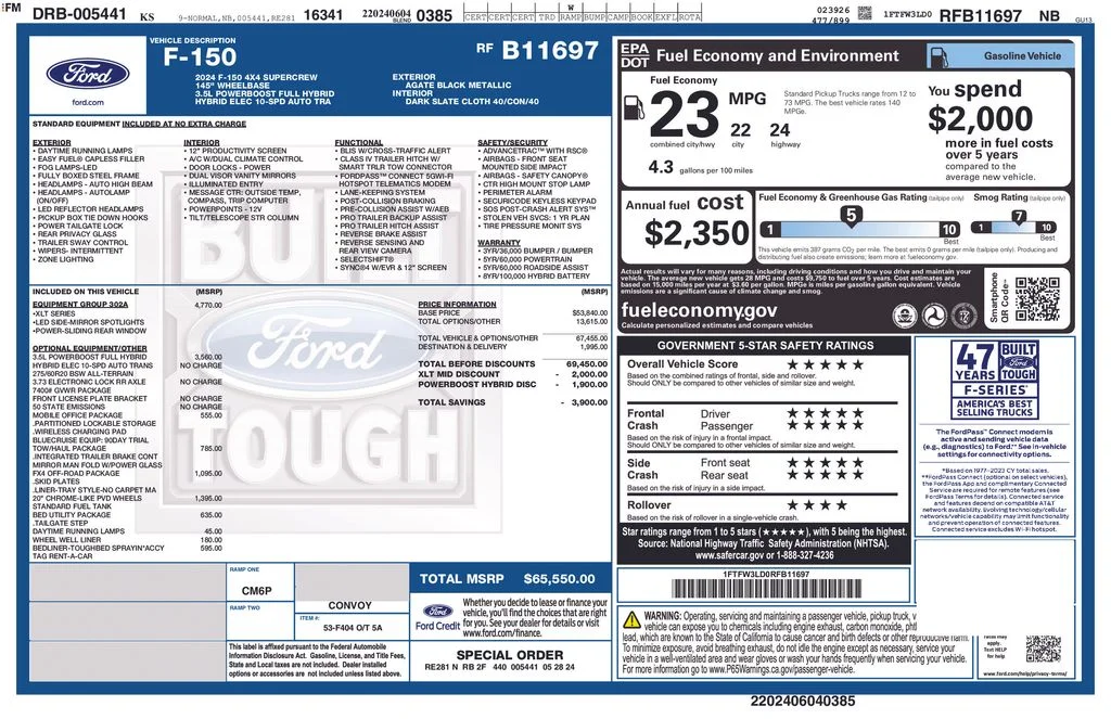 Certified Used 2024 Agate Black Metallic Ford XLT image 37