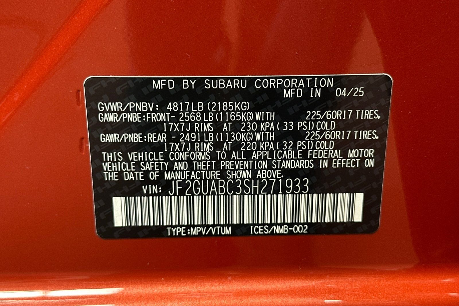 Certified Used 2025 Beige Subaru Base image 35