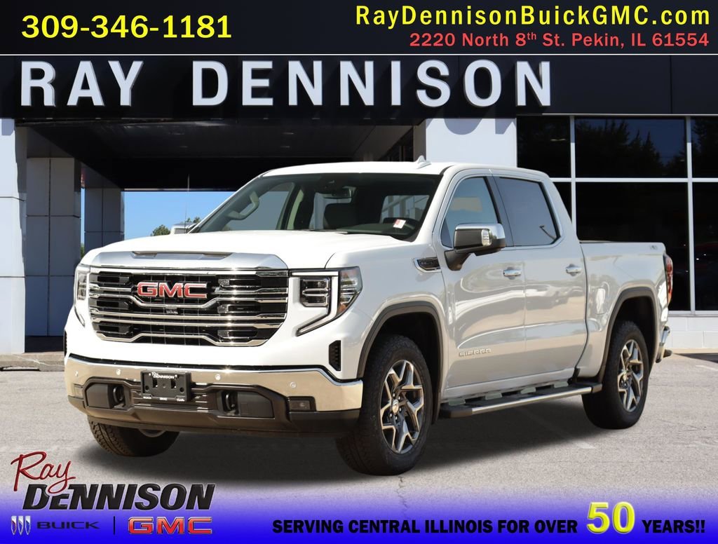 New 2026 Glacier White Tricoat GMC SLT image 3