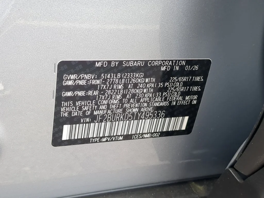 New 2026 ICE SILVER METALLIC Subaru Wilderness image 33