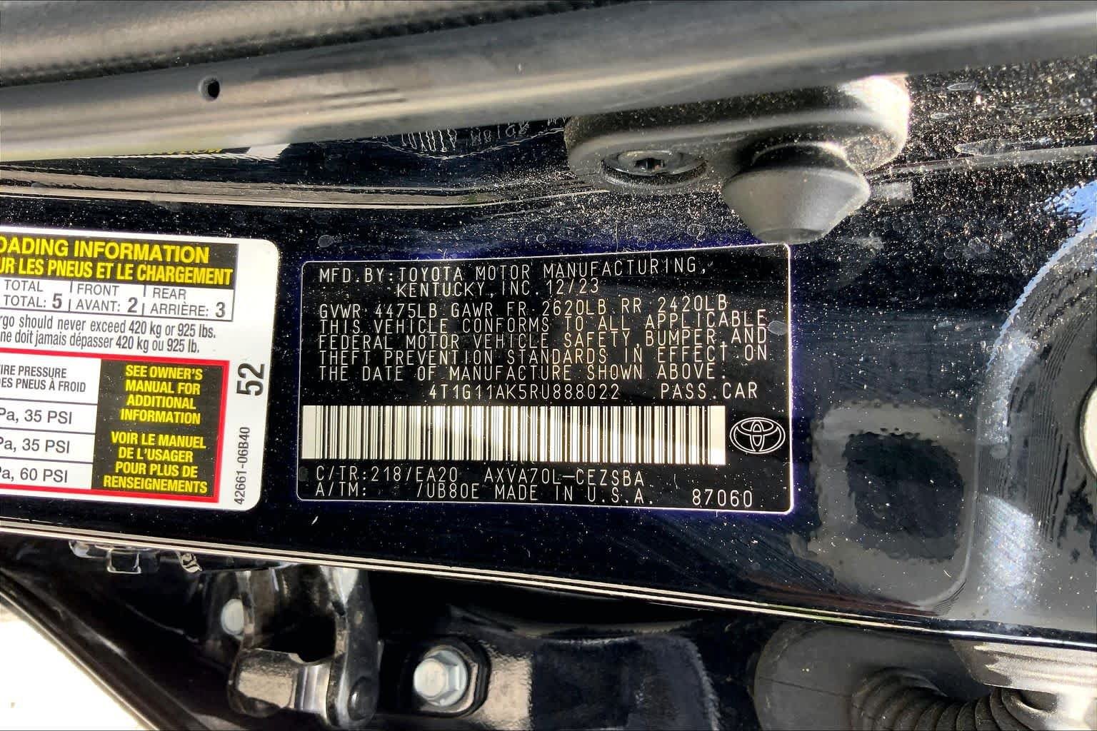 Used 2024 Midnight Black Metallic Toyota SE image 36