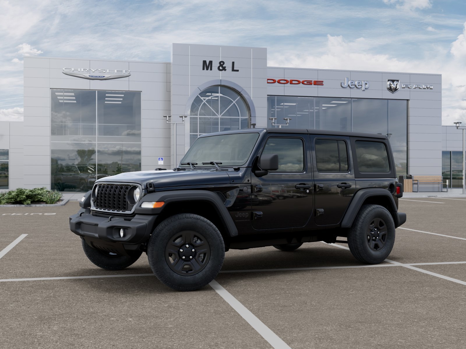 New 2026 Black Clear-Coat Exterior Paint Jeep 4-Door Sport image 22
