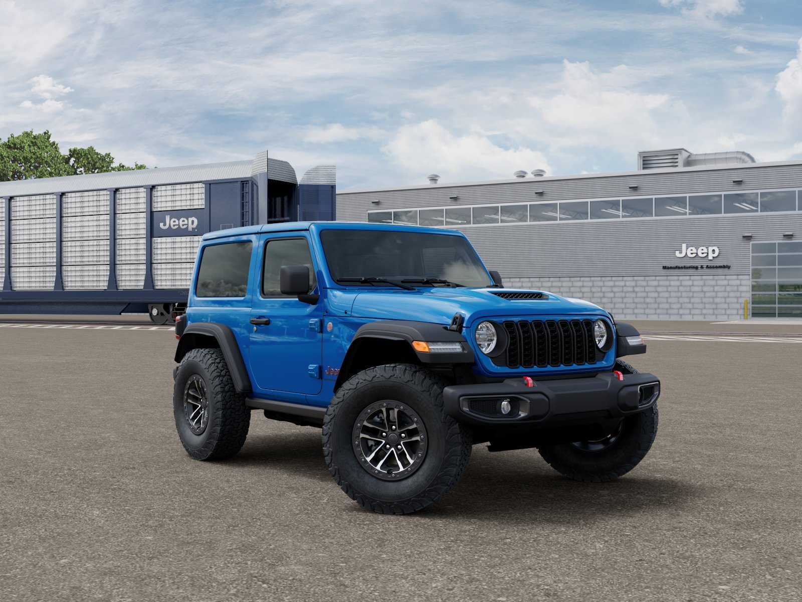 New 2026 Hydro Blue Pearl-Coat Exterior Paint Jeep Rubicon image 3