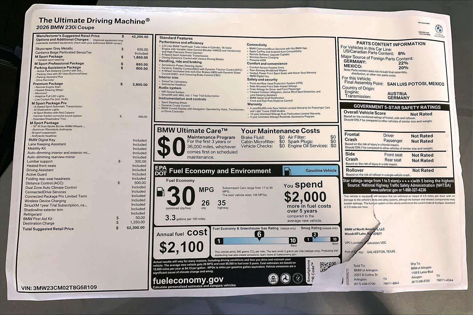 New 2026 Skyscraper Grey Metallic BMW 230i image 19