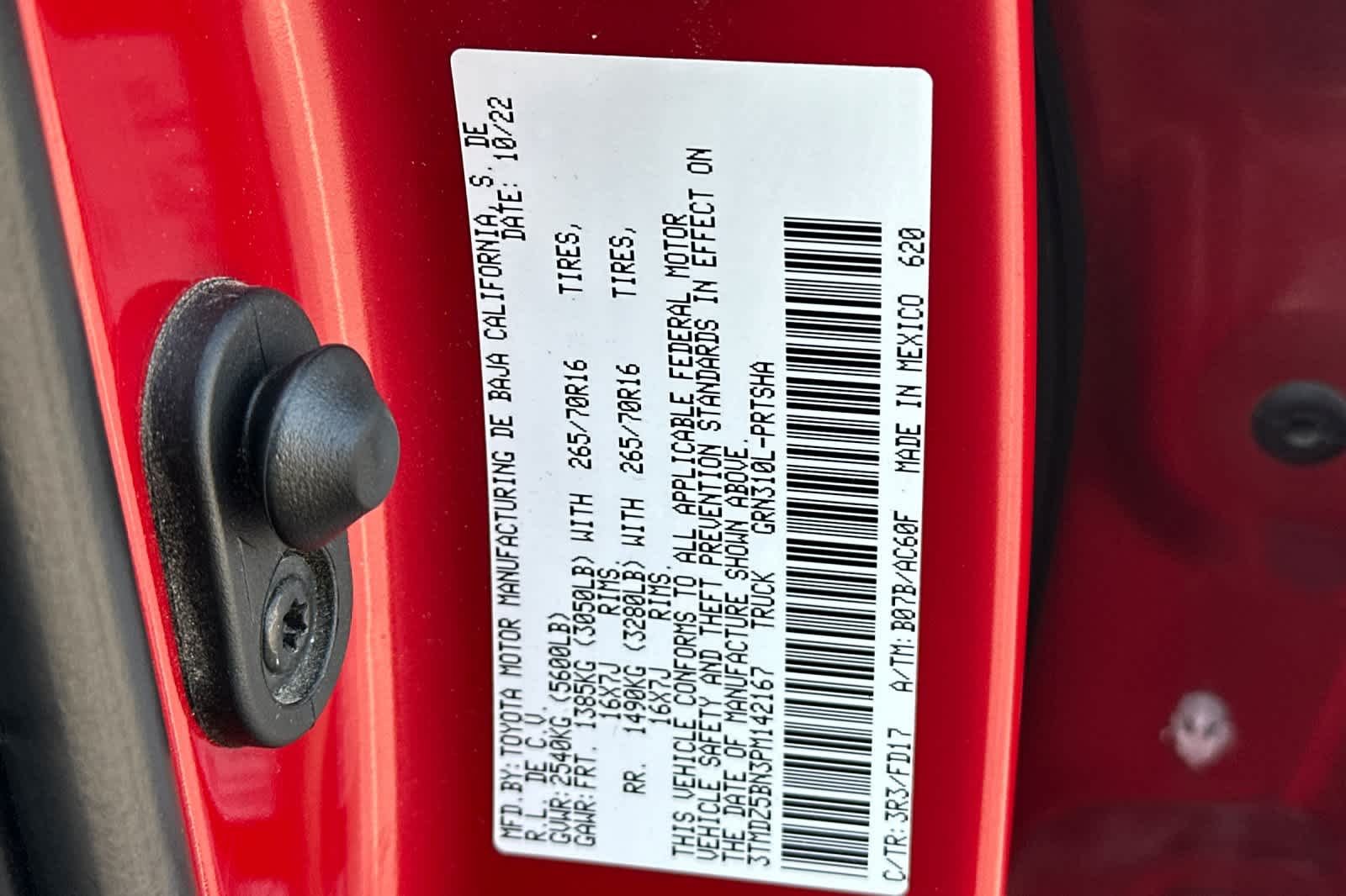 Certified Used 2023 Barcelona Red Metallic Toyota TRD Off Road image 26