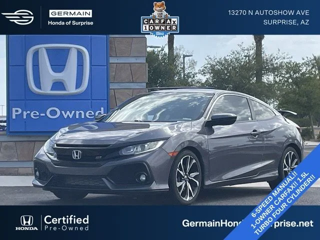 Certified Used 2017 Modern Steel Metallic Honda Si image 1