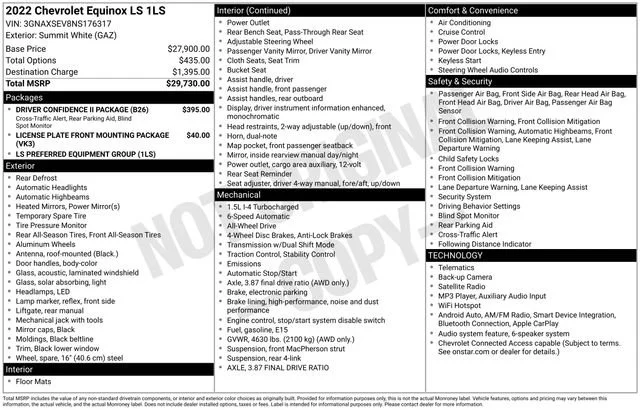 Used 2022 Summit White Chevrolet LS image 32