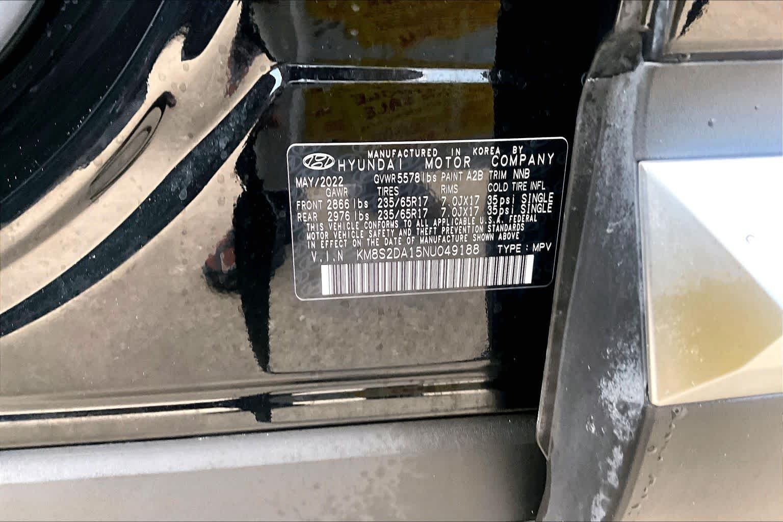 Used 2022 Twilight Black Hyundai Blue image 36