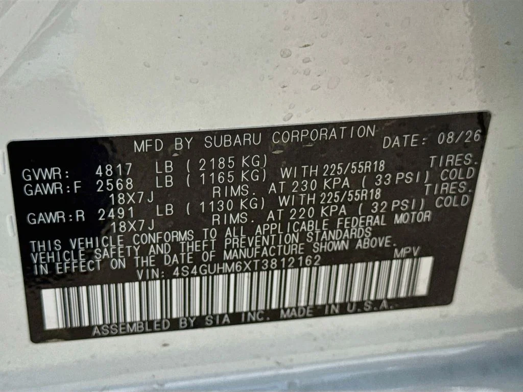 New 2026 White Subaru Limited image 38