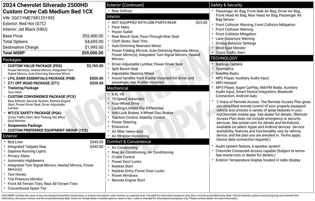 Used 2024 Red Hot Chevrolet Custom image 7