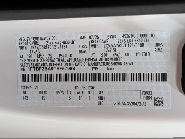 New 2026 Oxford White Ford F-250® XL image 53