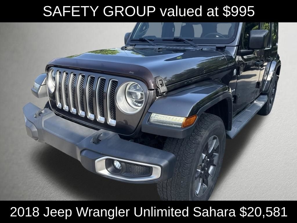 Used 2018 Crystal Metallic Jeep Unlimited Sahara image 7