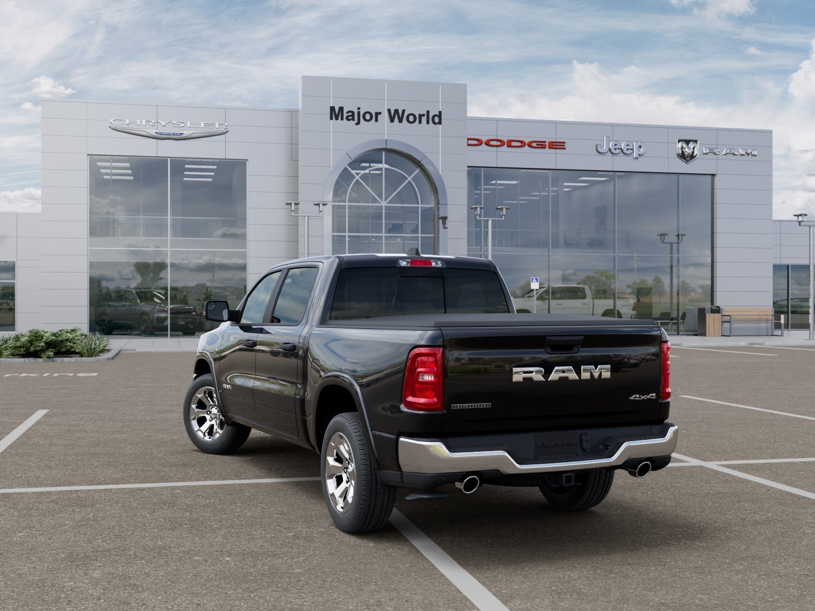 New 2026 Diamond Black Crystal Pearl-Coat Exterior Paint RAM BIG HORN image 3