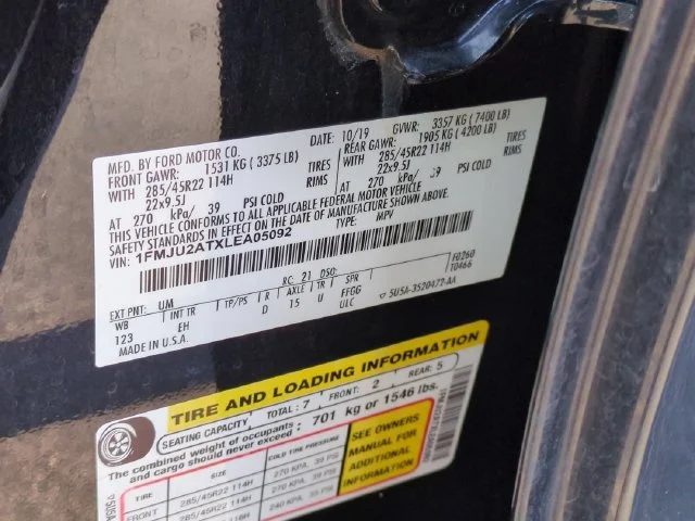 Used 2020 Black Ford Limited image 39