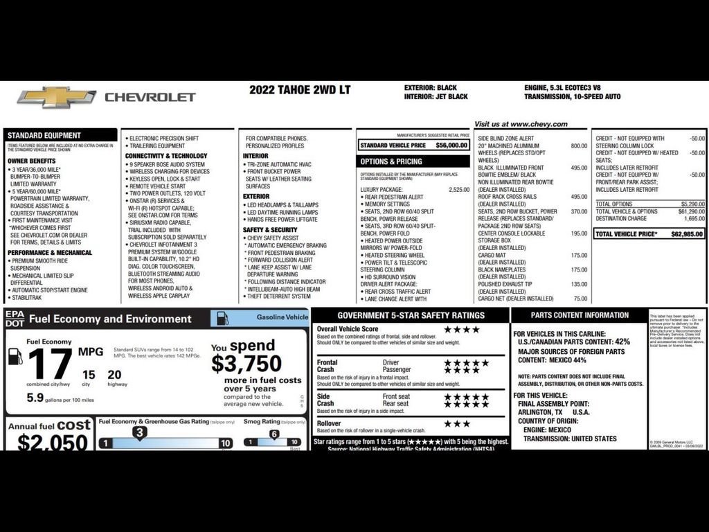 Used 2022 Black Chevrolet LT image 3