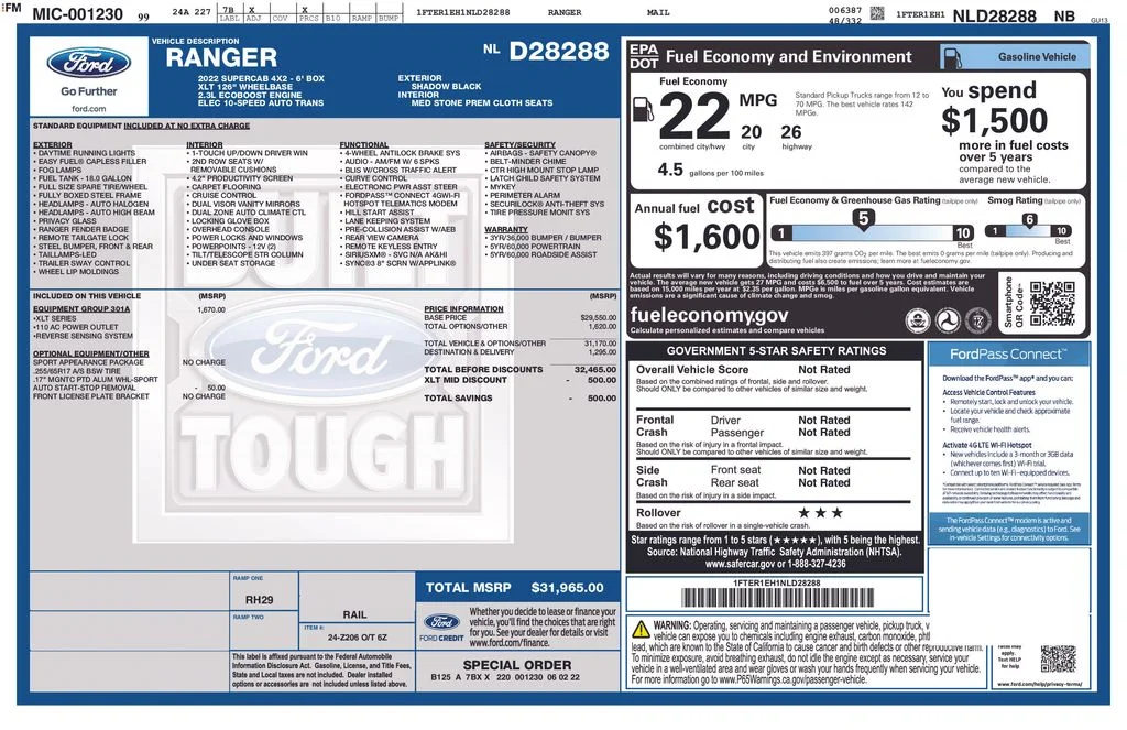 Used 2022 Black Ford XLT image 16