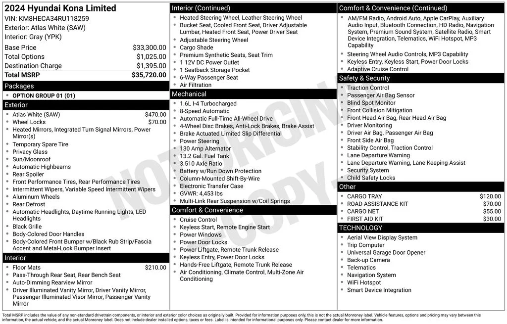 Used 2024 White Hyundai Limited image 6