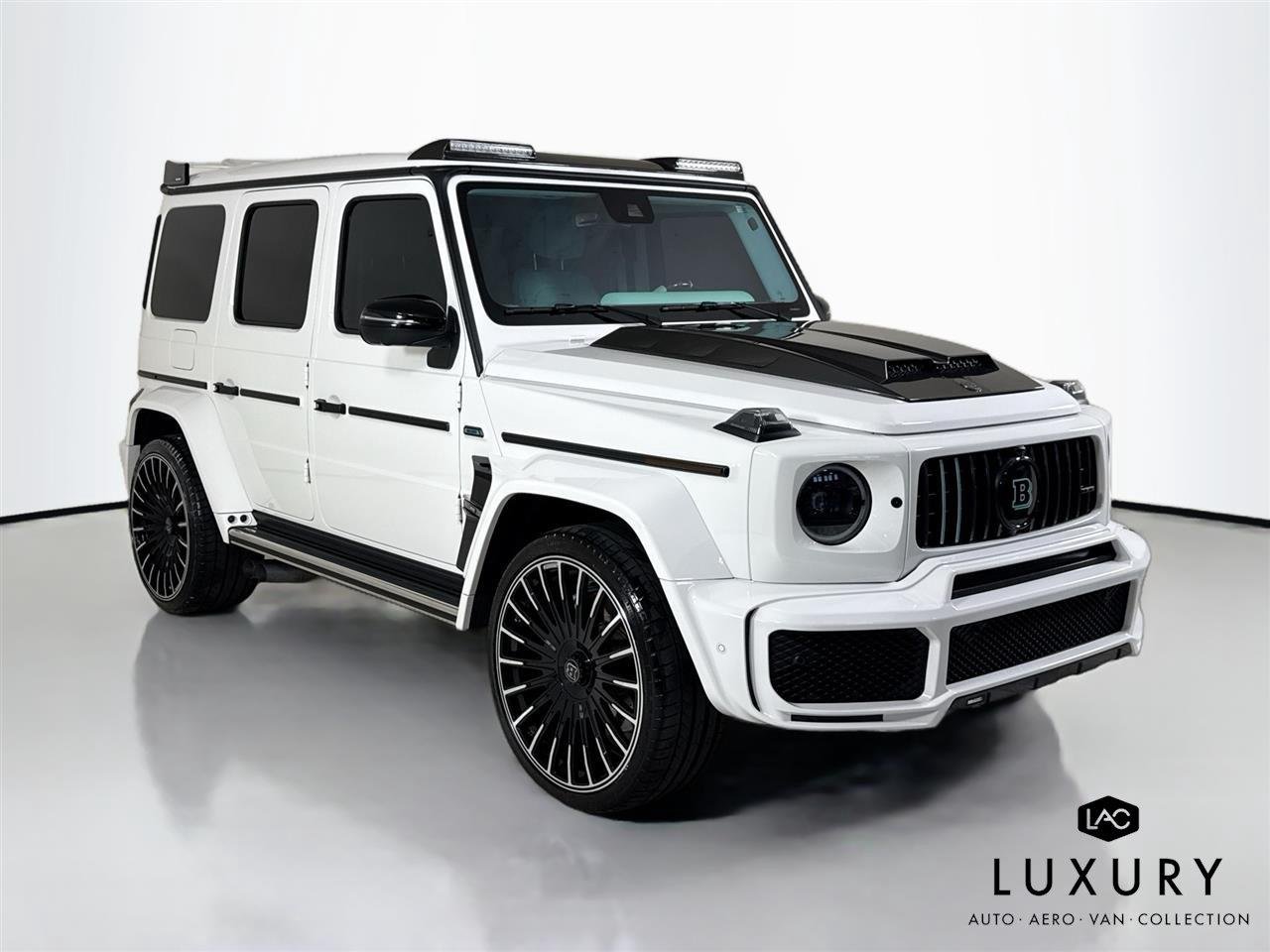 Used 2024 Polar White Mercedes-Benz AMG® G 63  Brabus Custom Widebody / Custom Tiffany Interior image 3