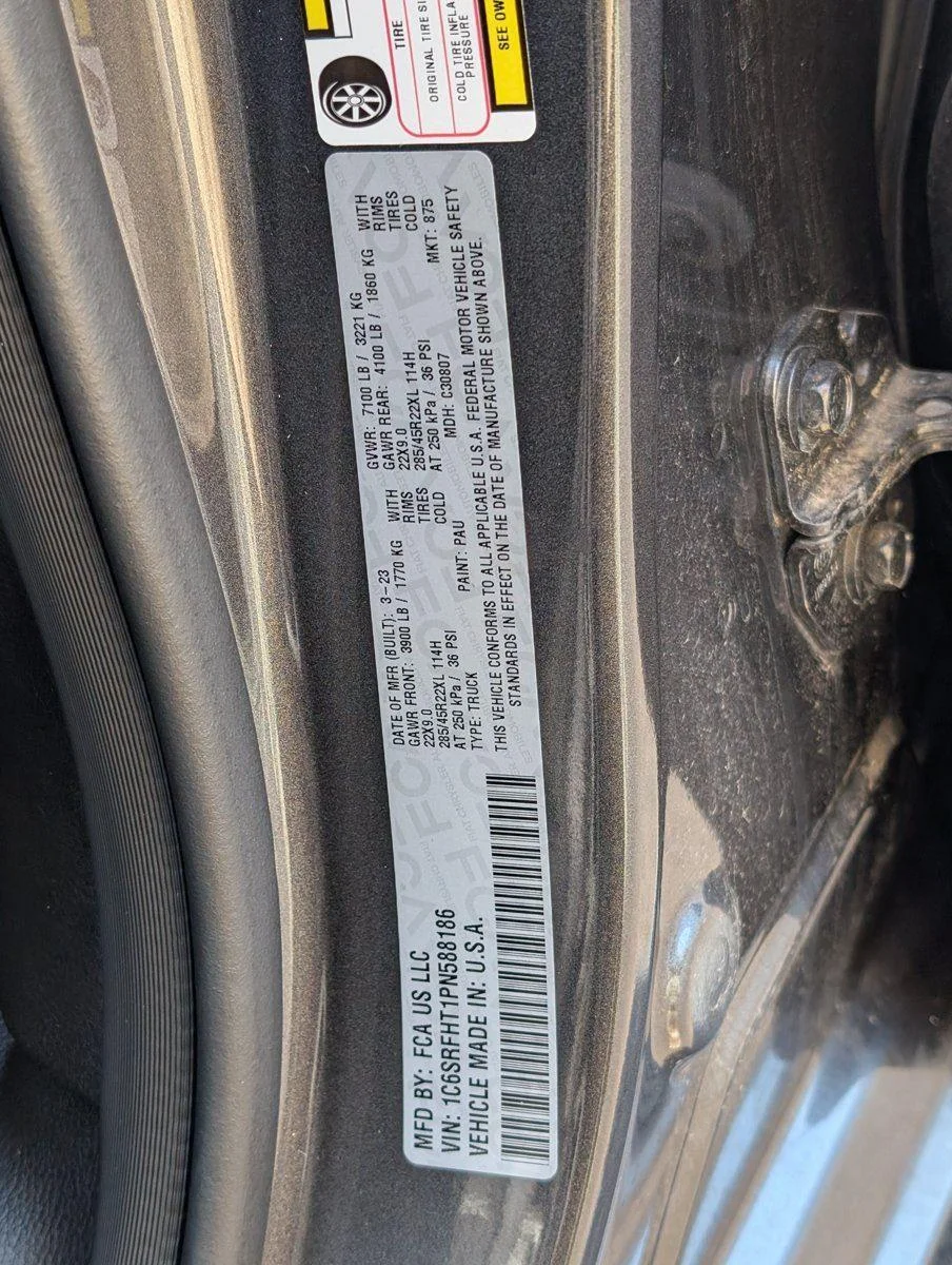 Used 2023 Granite Crystal Metallic Clearcoat Ram Limited image 14