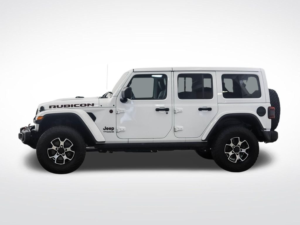 Used 2020 Bright White Clearcoat Jeep Unlimited Rubicon image 2