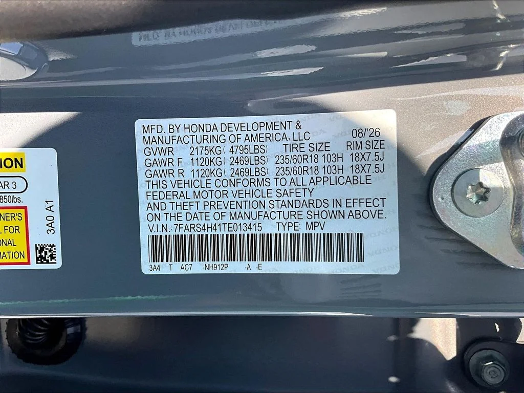 New 2026 Urban Gray Pearl Honda AWD EX image 28