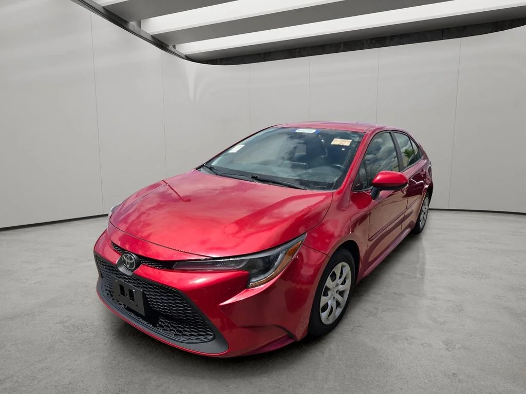 Used 2021 Barcelona Red Metallic Toyota LE image 2
