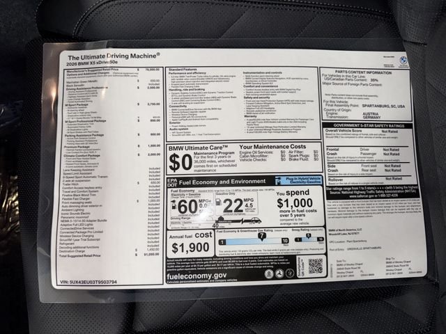 New 2026 Manhattan Green Metallic BMW xDrive50e image 26