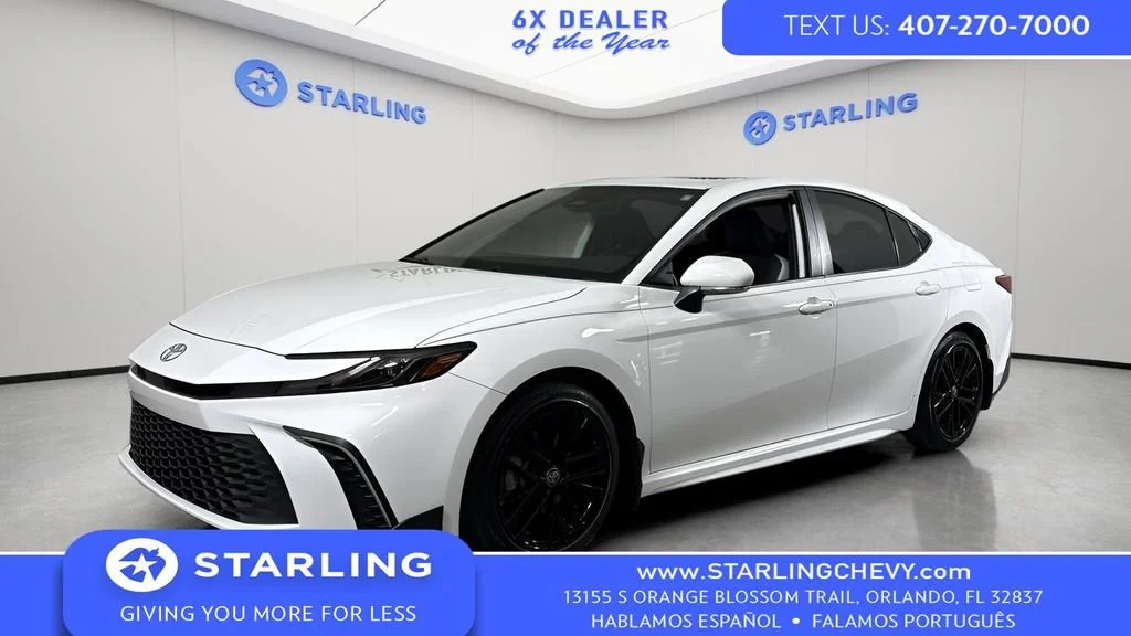 Used 2025 White Toyota SE image 1