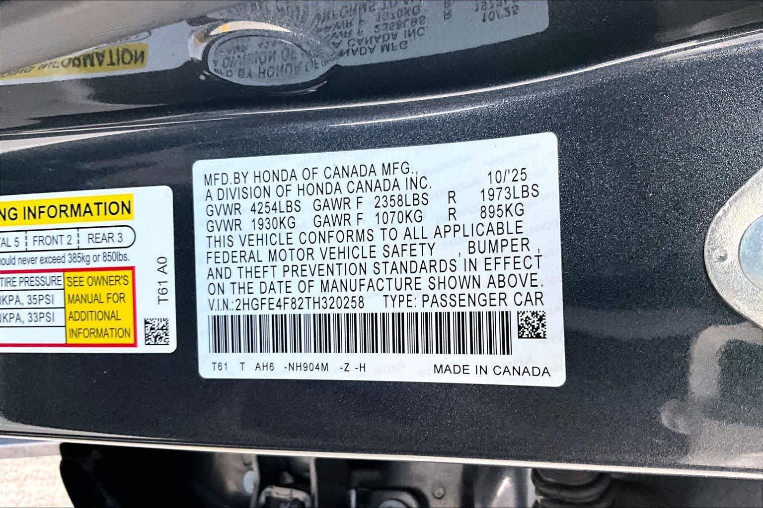 Certified Used 2026 Meteorite Gray Metallic Honda Sport image 33