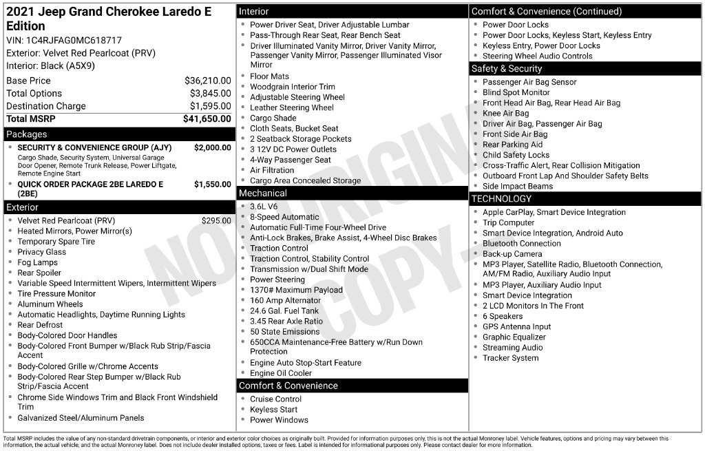 Used 2021 Red Jeep Laredo E image 9