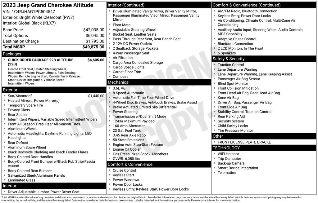 Certified Used 2023 White Jeep Altitude image 5