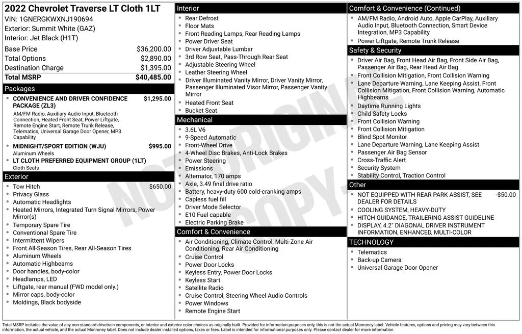 Used 2022 White Chevrolet LT image 6